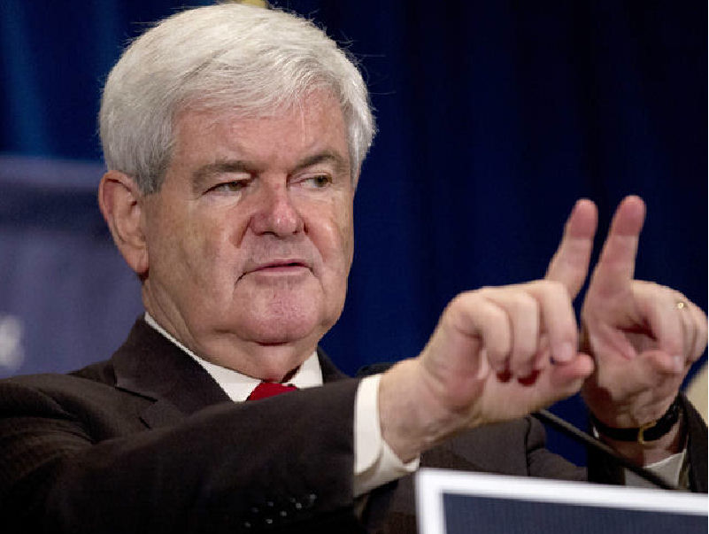 Newt Gingrich speaks Wednesday at the Christ Central Community Center in Winnsboro, S.C.