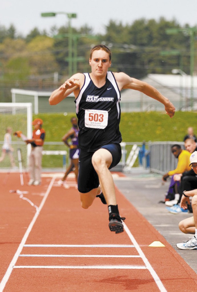 GETTING BETTER: Maranacook Community High School graduate Max HoddWells has battled knee and groin injuries this season, but hopes to have recovered enough to compete in the America East and IC4A championships later this spring.