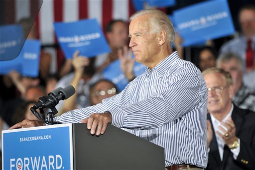 Vice President Joe Biden speaks during a campaign stop at the United Auto Workers Local 1714 Union Hall, Friday, Aug. 31, 2012, in Lordstown, Ohio. (AP Photo/Mark Stahl)