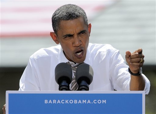 FILE - In this Aug. 9, 2012 file photo, President Barack Obama speaks in Colorado Springs, Colo. Democrats are growing increasingly confident that a two-pronged tax attack on Republican Mitt Romney _ one part policy, one part politics _ could help President Barack Obama lure pivotal support from middle class voters _ and win a second term. Led by Obama, the Democrats are going after Romney for seeking to protect tax cuts for the wealthy and refusing to release more information on the taxes he pays on his multi-million dollar personal fortune. (AP Photo/Jack Dempsey, File)