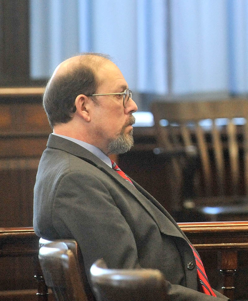 Jay Mercier sits emotionless as a jury of his peers return from deliberations with the verdict of guilty in the murder of Rita St. Peter at Somerset County Superior Court in Skowhegan in this Sept. 24 file photo.