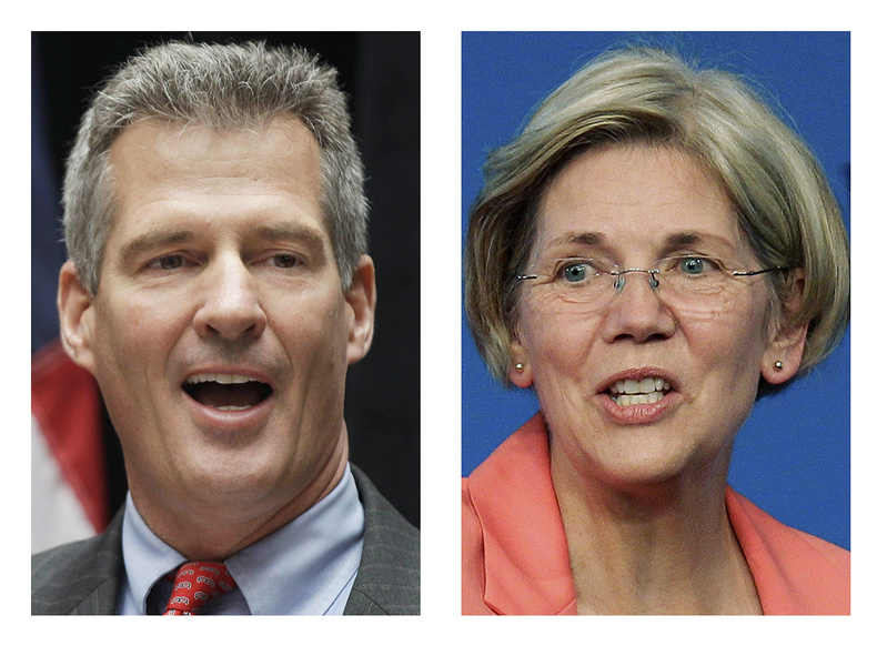 Sen. Scott Brown, R-Mass., and Democratic challenger Elizabeth Warren