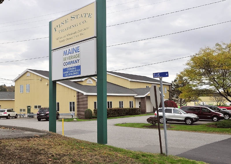 Staff photo by Joe Phelan Pine State Trading Company and the Maine Beverage Company offices are located at corner of State Street and Ellis Avenue in Augusta.