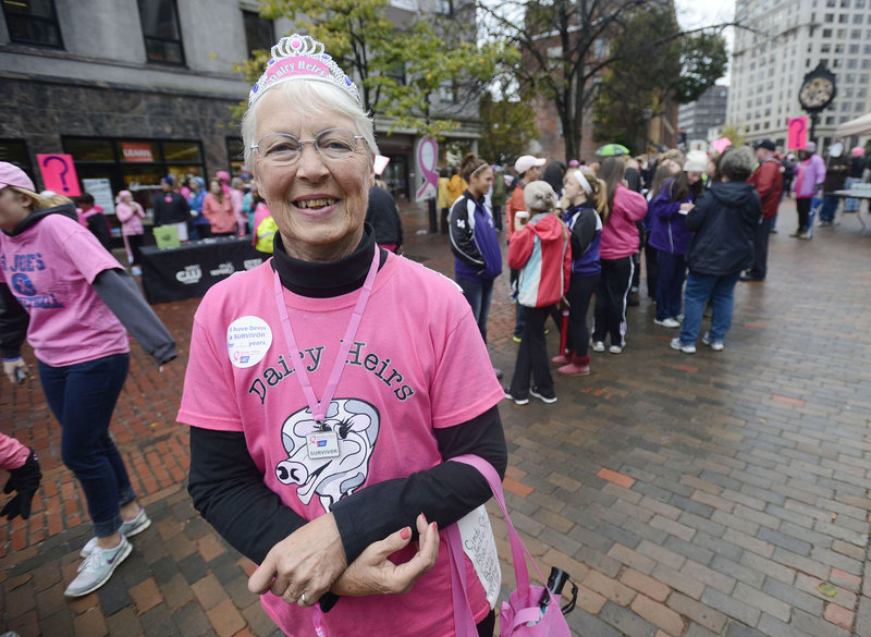 Cancer survivor Ann Morton of Bryant Pond is ready to go.