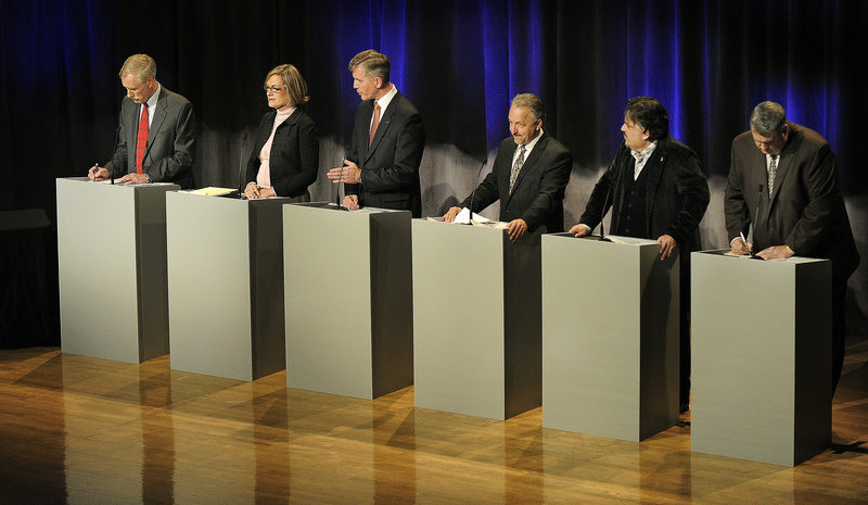 Candidates for the U.S. Senate in Maine square off in their final debate before the election Saturday night at Lewiston Middle School.