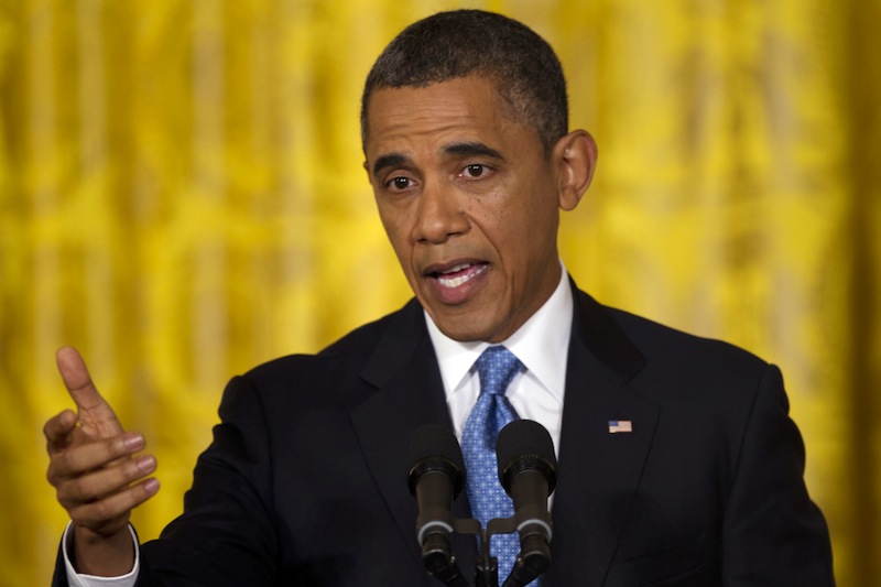 In this Jan. 14, 2013 file photo, President Barack Obama gestures speaks during his final news conference of his first term in the East Room of the White House in Washington. President Barack Obama's fledgling second term agenda so far reads like a progressive wish list. In less than a week, he's vowed to tackle climate change, expand gay rights and protect government entitlements. His administration lifted a ban on women in combat and expanded opportunities for disabled students. Proposals for stricter gun laws have already been unveiled and plans for comprehensive immigration reform, including a pathway to citizenship for millions of illegal immigrants, are coming soon. (AP Photo/Carolyn Kaster)