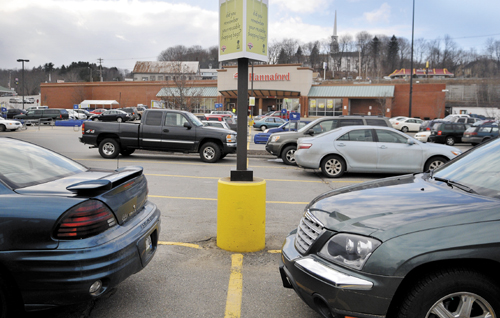 The location where Winthrop Police Chief Joe Young confronted Joel Coons, of Dresden, with a pistol in the parking lot of the Gardiner Hannaford store on Aug. 27.