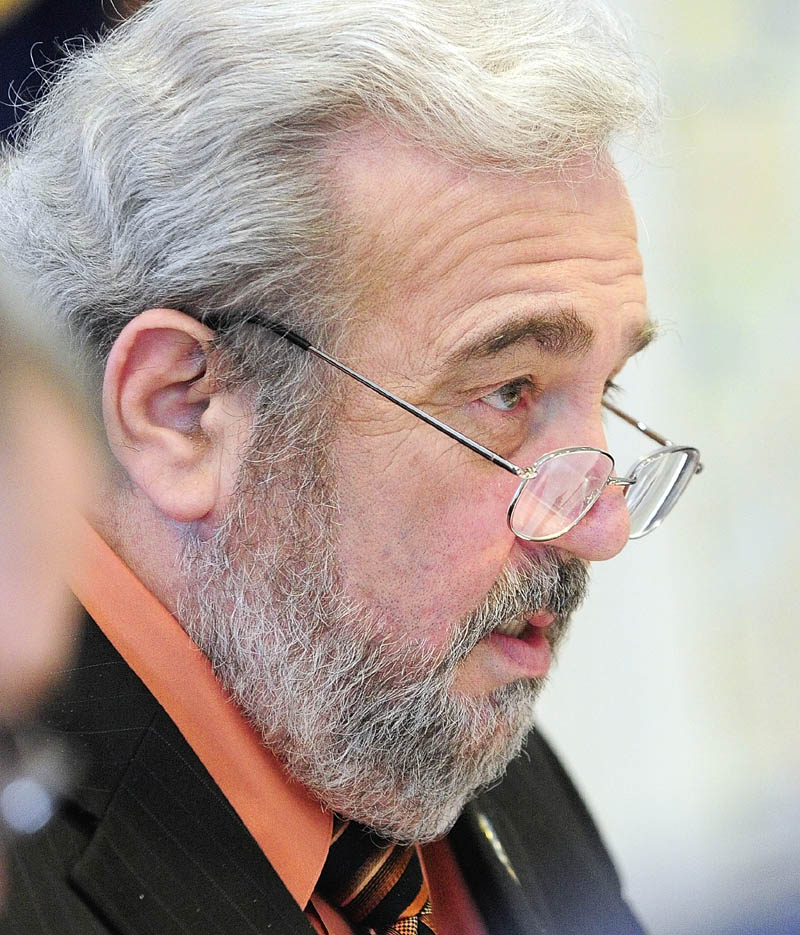 Criminal Justice and Public Safety Committee Chairman Sen. Stan Gerzofsky, D-Brunswick, listens to testimony on Friday, at the State House in Augusta.