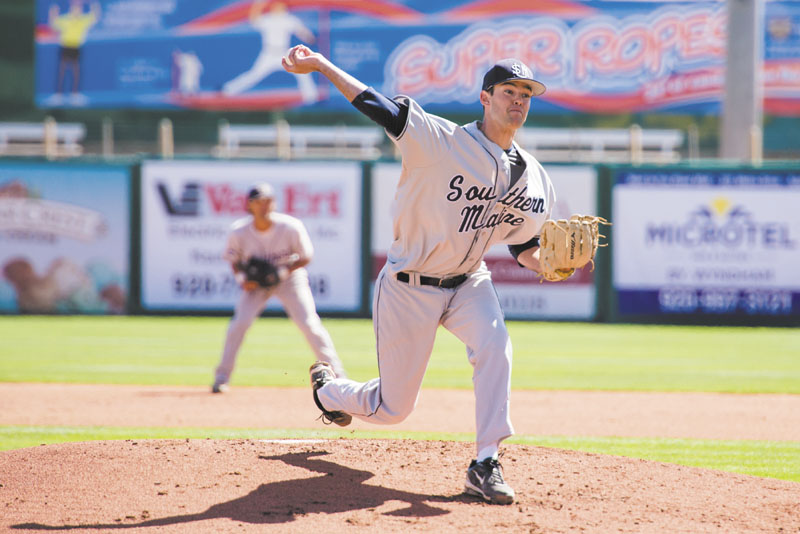 STRONG START: Shlyer Scates pitched five innings, allowing one run on five hits, while striking out four and walking non in the Univserity of Southern Maine’s 2-1 win in 10 innings over Millsaps in the first-round of the Division III College World Series on Friday in Appleton, Wis. Division Three Baseball Tournam University of Southern Maine