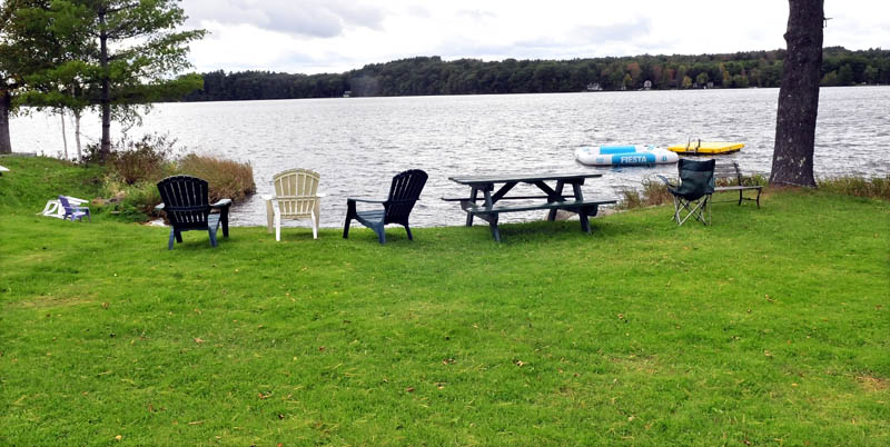 The section of lakefront property on China Lake is part of The Cabins property that could become the China Community Park if voters approve the purchase.