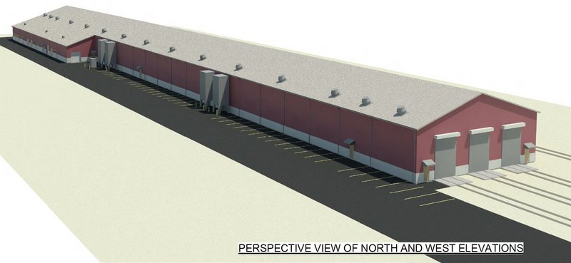 Amtrak’s proposed facility in Brunswick, shown in a drawing from Consigli Construction of Portland, would allow an extra daily Downeaster run to and from Boston.