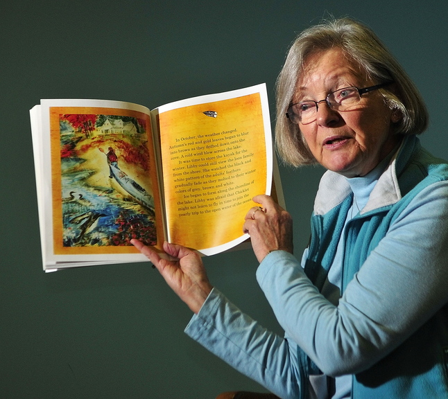 Book Reading: Nancy Prince reads her book “Libby’s Loons” during an event on Saturday at Children’s Discovery Museum in Augusta.