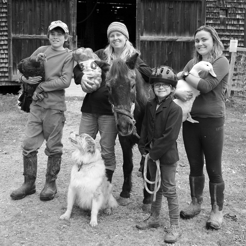 ARTISTS’ MUSES: Allison McKeen’s photos of 10 local organic farmers, including the Perry family from Winterberry Farm in Belgrade, were the basis for the collaborative portraits created by students at 10 central Maine schools. The finished portraits will be on display at the University of Maine at Augusta’s Danforth Gallery from Thursday through Feb. 21.