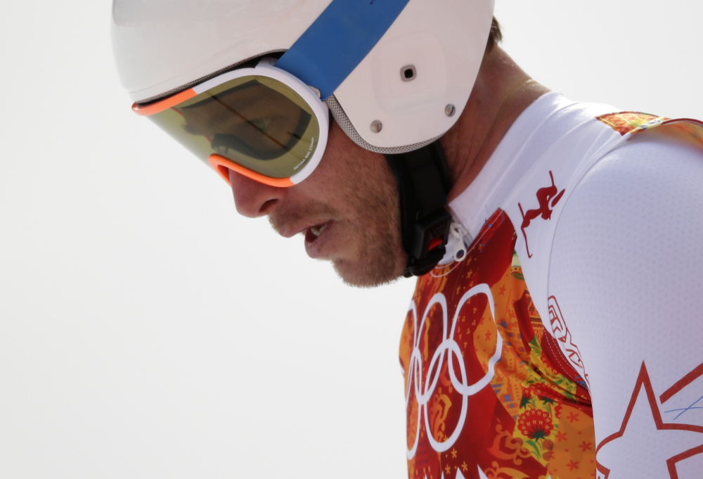 United States’ Bode Miller looks dejected Sunday after finishing the men’s downhill in eighth at the Sochi 2014 Winter Olympics in Krasnaya Polyana, Russia.