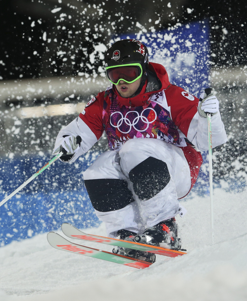 PERFECT RUN: Canada’s Alex Bilodeau competes in the men’s moguls final at the 2014 Winter Olympics, Monday, Feb. 10, 2014, in Krasnaya Polyana, Russia.