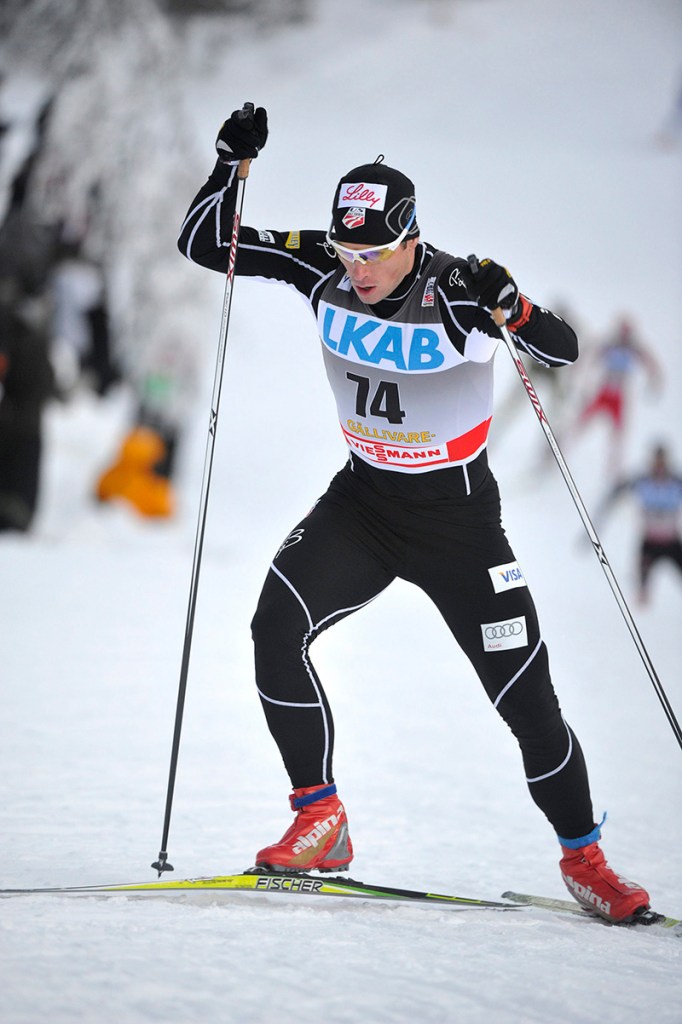 Kris Freeman of the U.S. skis in the men's 15 km freestyle world cup race in Gallivare, Sweden, on November 20, 2010. REUTERS/Fredrik Sandberg/Scanpix (SWEDEN - Tags: SPORT SKIING) SWEDEN OUT. NO COMMERCIAL OR EDITORIAL SALES IN SWEDEN - RTXUUIK :rel:d:bm:GF2E6BK13TZ02