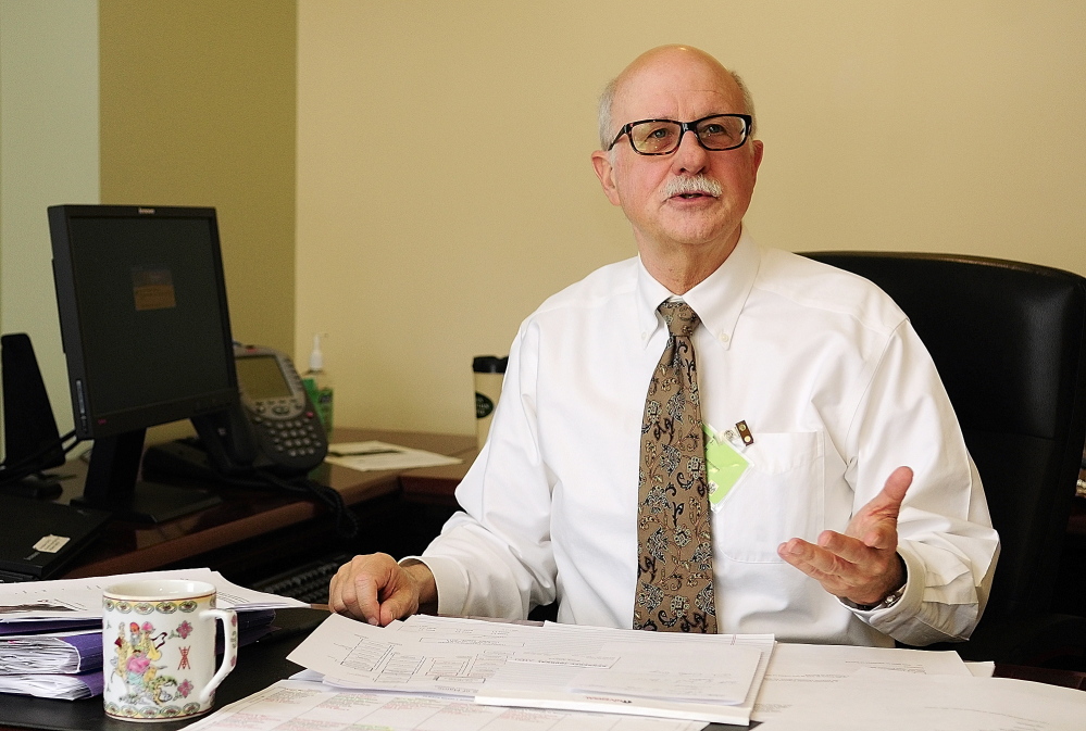 RIVERVIEW CHIEF: Acting superintendent Jay Harper speaks during an interview on Thursday in his new office at Riverview Psychiatric Center in Augusta.