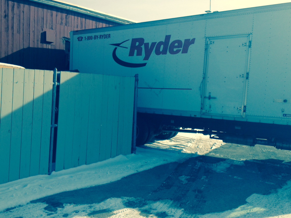 A rental truck was being loaded with remaining food from the Weathervane restaurant in Waterville after the chain announced the closing of the store in Kennedy Memorial Drive, along with company locations in Brewer and South Portland. A New Hampshire restaurant was also closed.