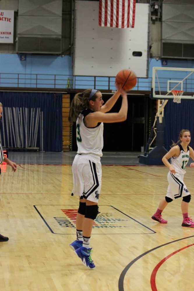 Contributed photo 
 Jamie Plummer is averaging a team-best 20.5 points and 11.6 rebounds a game for the University of Maine at Augusta women's basketball team.