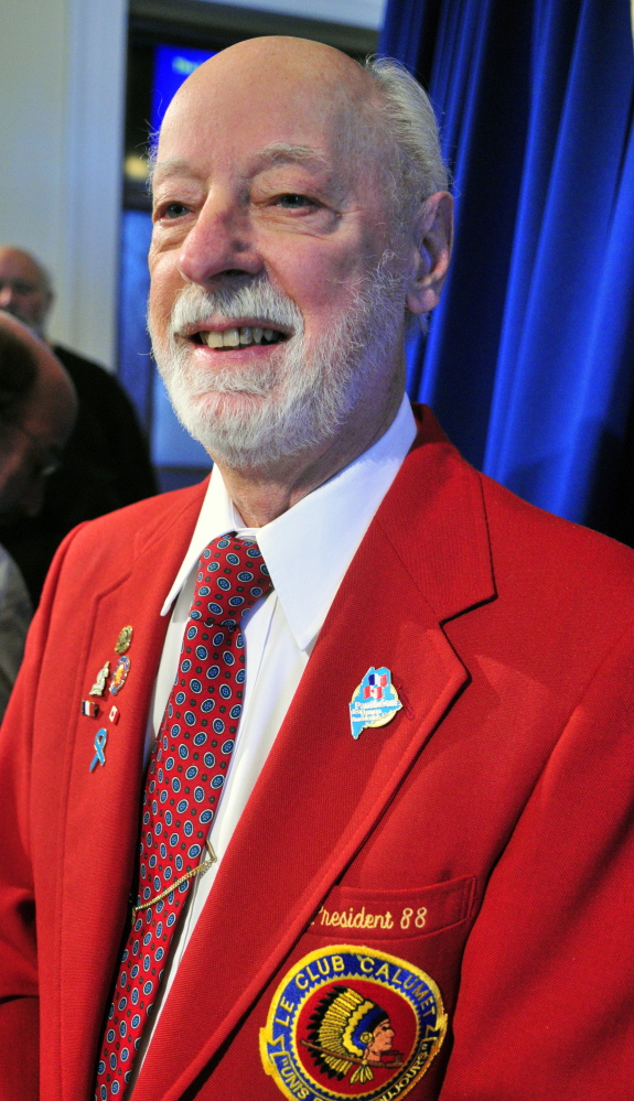 Maurice Pelletier of Augusta was one of five inductees into the Pantheon des Franco Americains, or Franco-American Hall of Fame, during Franco-American Day events on Wednesday in the State House Hall of Flags.