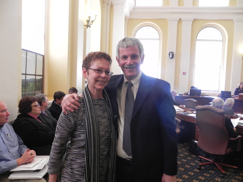 An Expression of Legislative Sentiment recognizing Augusta’s Deb Violette, president and CEO of Free ME from Lung Cancer, recently was heard in Senate Chambers. Sen. Roger Katz, R-Augusta, referred to the phrase in the sentiment “tireless advocate.” “I think that Deb Violette invented that term. She has been like a dog on a bone, raising money and raising awareness for lung cancer research,” said Katz in a news release from Free ME from Lung Cancer. Violette organizes several events throughout Maine including an annual run/walk in Augusta. Katz said, “I am so proud of all she does and so glad she could be here today to accept the congratulations of the Legislature and also to accept the encouragement of the Legislature for everything she continues to do.”