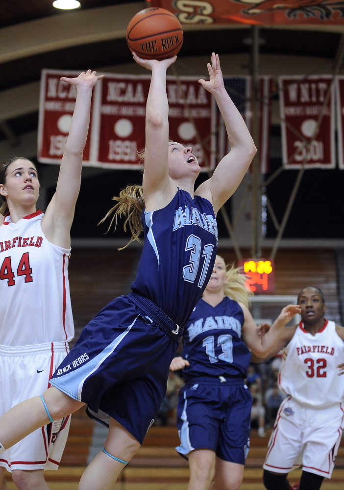 Liz Wood, at the end of her junior season, leads UMaine in minutes per game, and that’s a good thing. The team responds when she’s on the court, to the tune of a 23-8 record heading into Friday night’s WNIT opening-round game at Villanova.