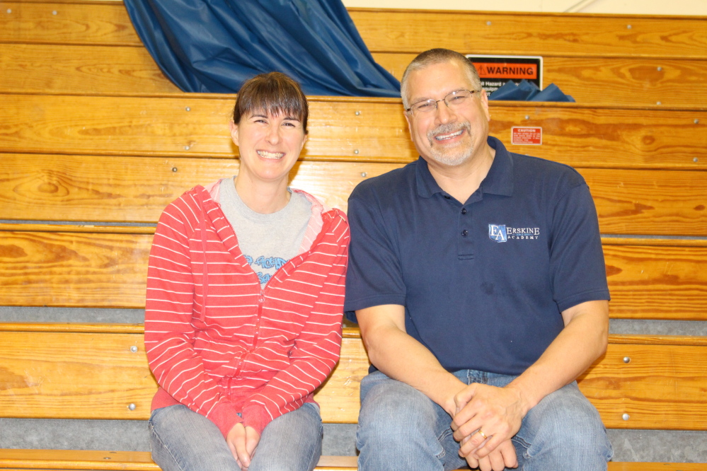 Faculty of the Trimester recipients, from left, are Erika Reay and Brian Dutil.