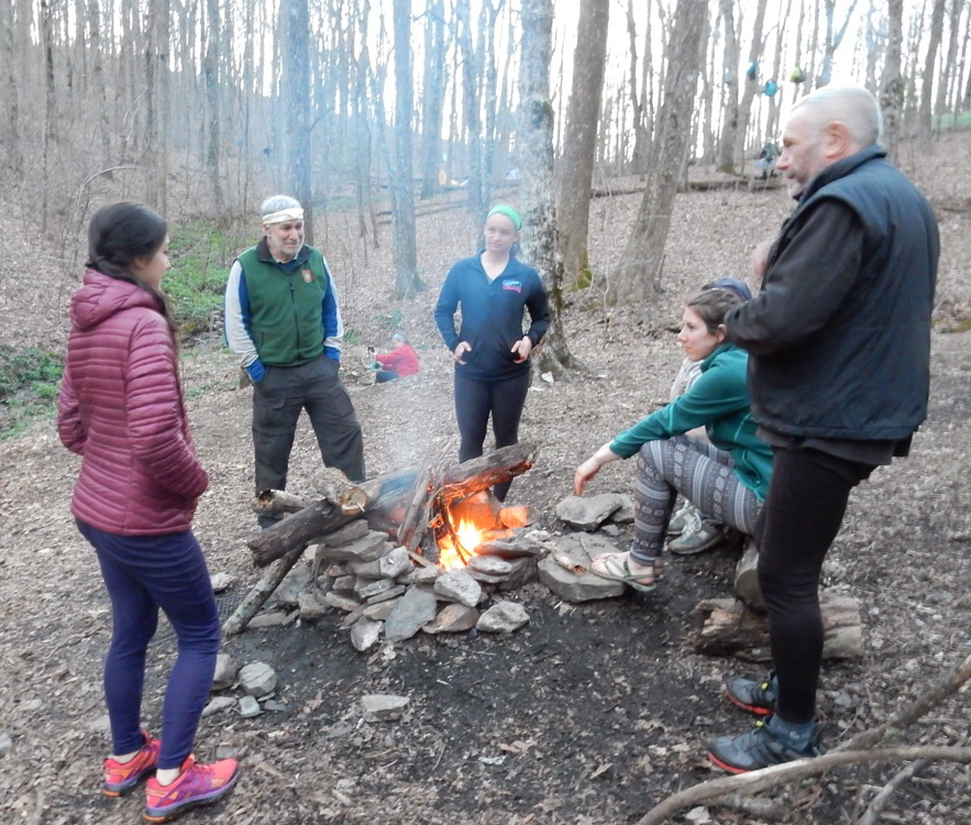 Hiker camaraderie can be found at many spots on the Appalachian Trail, including at Low Gap Shelter in Georgia.