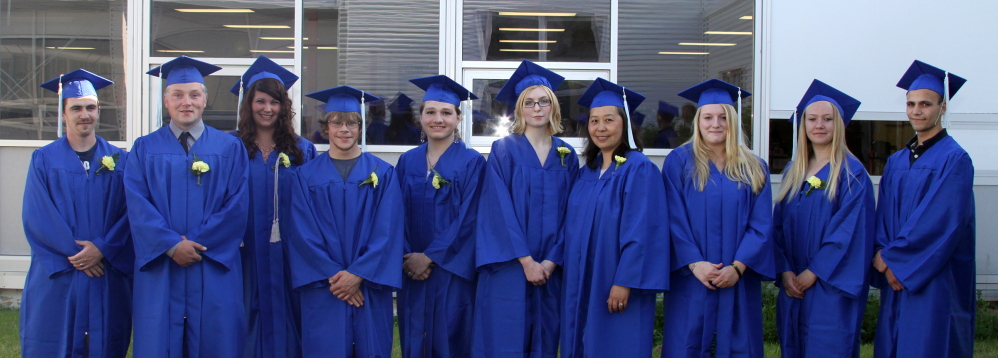 From left are Shawn Farrington, Tanis Bonenfant, Natorra-Lee Jutras, Andrew Goossens, Xinan Clark, Michelle Ross, Angela Fagin, Summer Usher, Jazmyn Quimby and Jacob Sharpe.