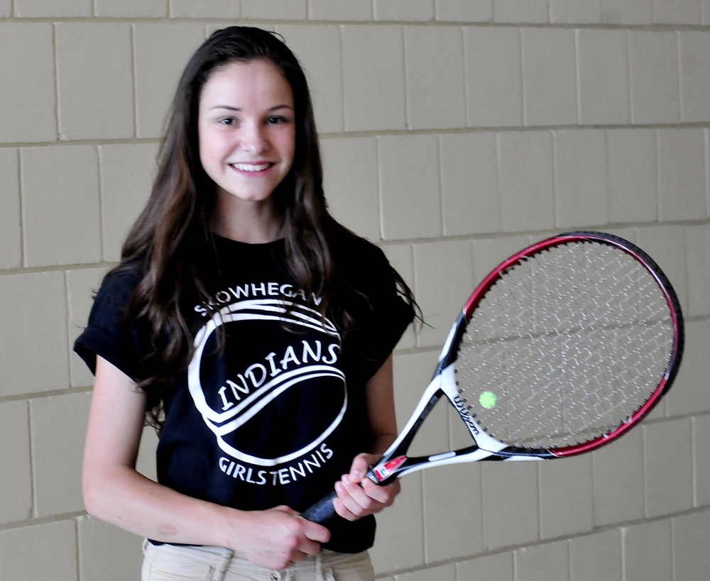 Morning Sentinel Girls Tennis Player of the Year Vasilisa Mitskevich.