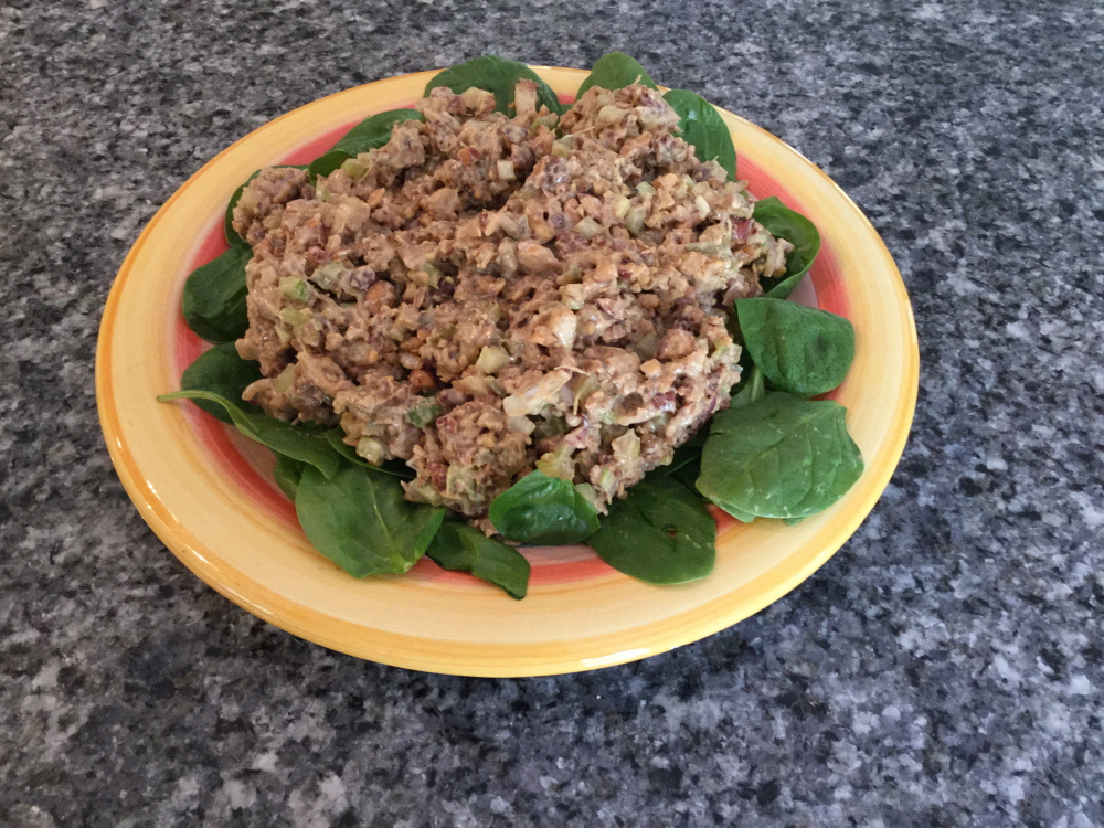 This chilled tempeh salad is easy to prepare and filled with flavor.