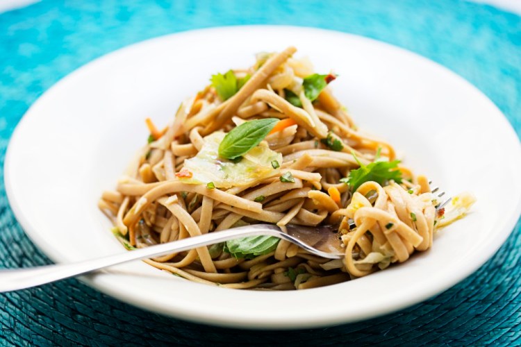 Basil-Cilantro Noodles