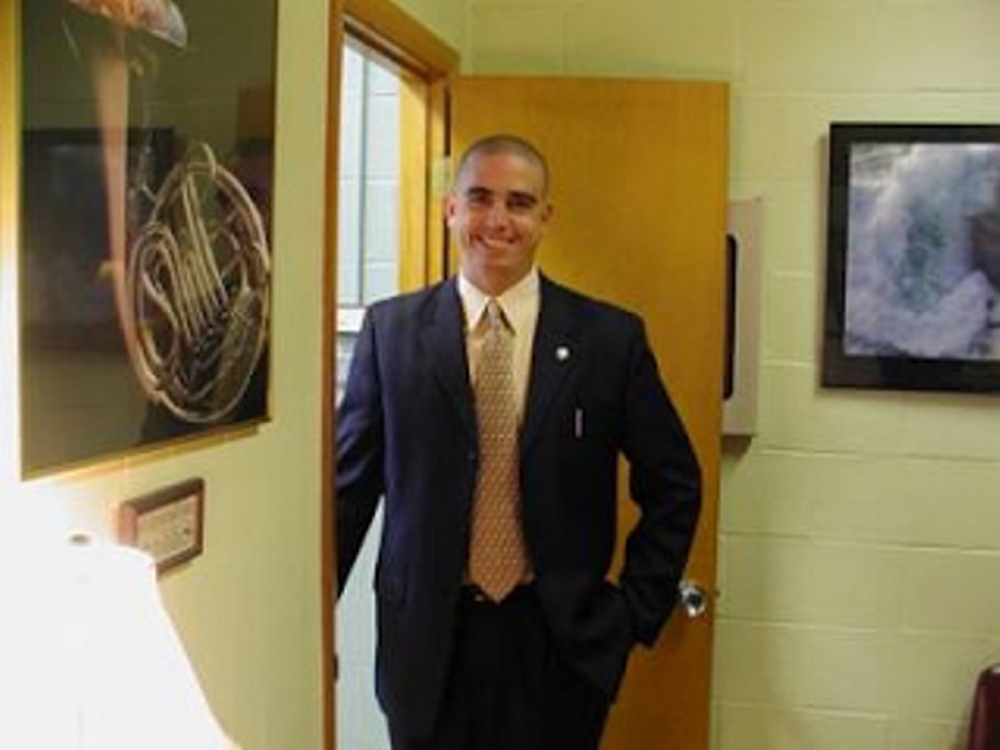 AOS 92 photo
Waterville Senior High School Principal Don Reiter, shown at the school, will meet with the school superintendent today to discuss his paid administrative leave. School and police officials say Reiter is being investigated, but won’t divulge details.