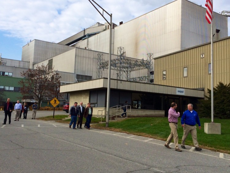 Maine lawmakers leave the Sappi Fine Paper Somerset Mill on Thursday on part of a tour of three Maine mills ahead of a state-wide summit on the state of the paper industry later this month. The legislators also visited Madison Paper Industries in Madison and Sappi’s Westbrook Mill on Thursday.