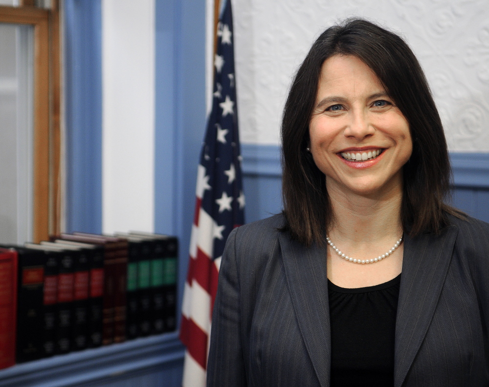 District Attorney Maeghan Maloney at her office in Augusta.