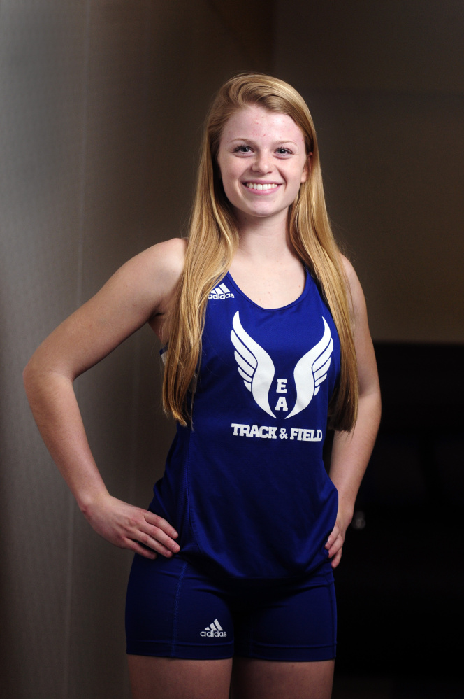 Erskine Academy's Jordan Jowett is the Kennebec Journal Indoor Track and Field Girls Athlete of the Year.