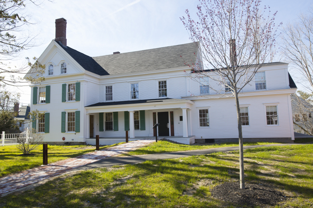 A side view of the Harriet Beecher Stowe House on Federal Street in Brunswick. The National Historic Landmark became an inn that closed in 1998, then it was left untouched.
