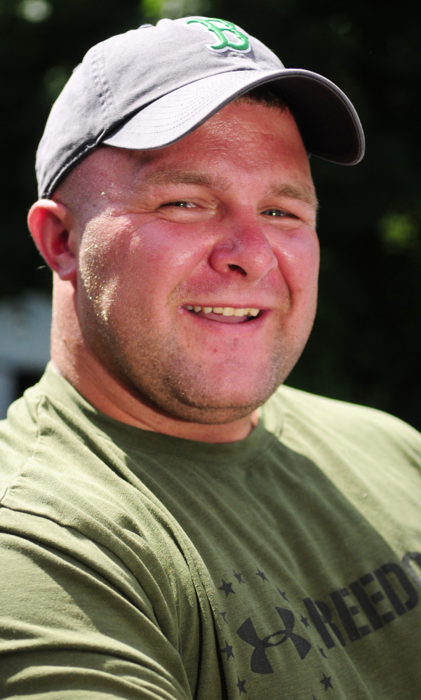 U.S. Army Sgt. Cody Myers speaks during an interview last week in Augusta.