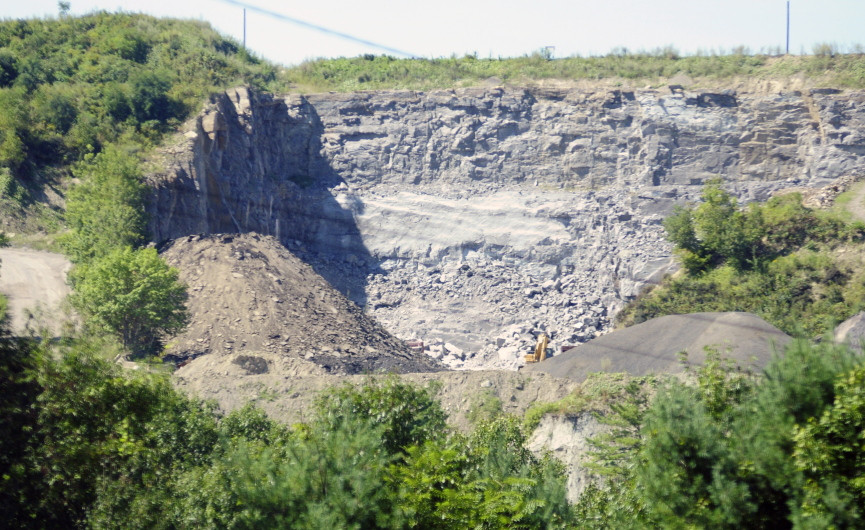 The McGee pit in Augusta as seen in September 2015 from east side of the Kennebec River.