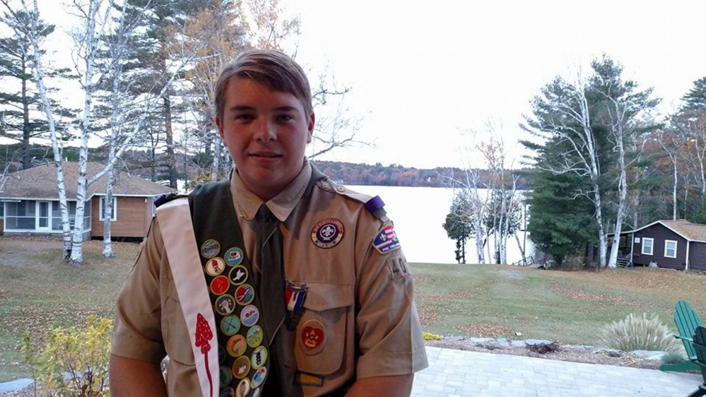 Owen Michael-Zeno Corrigan received his pin and award at an Eagle Scout Court of Honor Nov. 5 in Sidney.