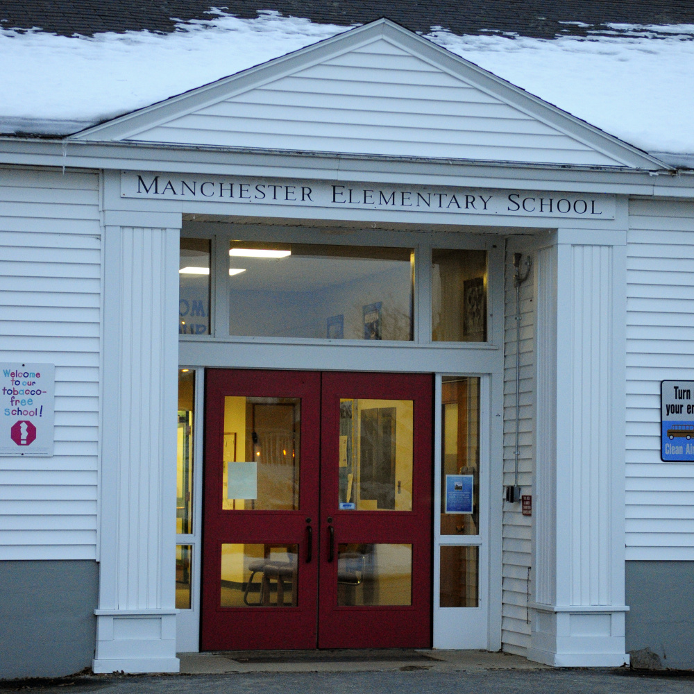 This photo taken last week shows Manchester Elementary School, where a new round of air quality tests were conducted in response to parents' concerns about mold.