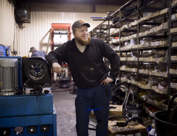 Joe Somerset makes hydraulic hoses and has been working on a farm since high school. He usually clocks somewhere between 60 and 70 hours of work a week.