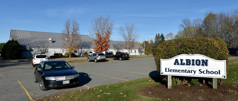 Albion Elementary School, seen Nov. 1, 2016, is among three schools that the School Administrative District 49 board of directors and district administration have submitted state applications to replace. The district says it makes the most sense to consolidate students from Albion, Clinton and Fairfield into one new school in the face of declining enrollment.