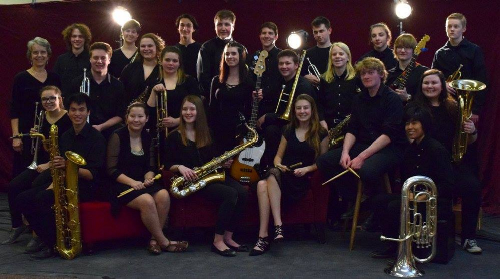 Contributed photo
The Hall-Dale High School Jazz Band will join the Opus One Big Band during a benefit April 8 at the high school theater in Farmingdale. In front, from left, are Emma Buckmore, Ean Smith, Alicia Warren, Kendra Campbell, Georga Howe, Barry Nitzel, Maya Freed-Barlow and Hazel Houghton. Middle row, from left, are Deb Large, Chad Smith, Julia Stahlnecker, Morgan Heath, Madii Smith, Ian McNaughton, Eli Spahn and Bryce Braghdon. Back row, from left, are Will Fahy, Grace Moulton, Sam Pilgrim, Alden Hallet, Carter Wilson, Jett Wills, Eli Spahn and Matt Smith.