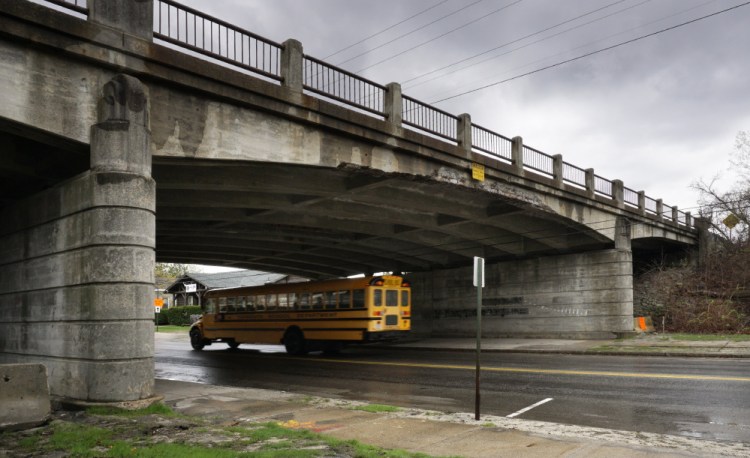 Work on the bridge that carries Route 1 over Main Street in Yarmouth will force a road closure this weekend.