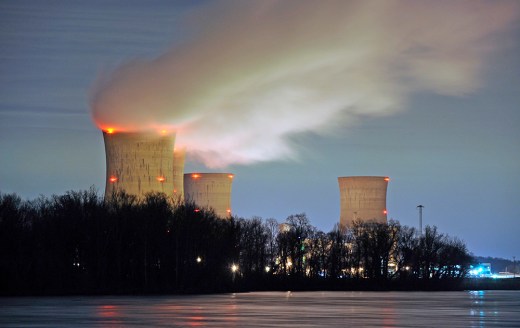 The Three Mile Island nuclear power plant is seen on the Susquehanna River in Middletown, Pennsylvania, in 2011. Only one of its two reactors is still in use.