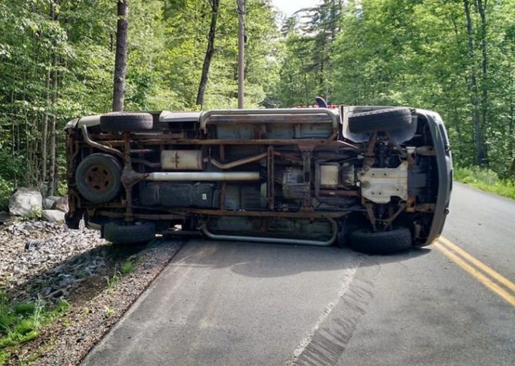 Augusta police and firefighters went to Cross Hill Road in Augusta on Monday afternoon in response to a report of a pickup truck crash.