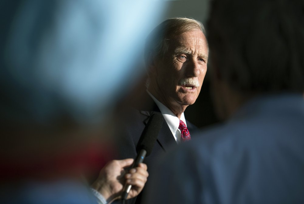 Just off the plane from Washington last Friday, U.S. Sen. Angus King lauds his colleague, Sen. Susan Collins, for standing up to her party and opposing the repeal of Obamacare, which could have had dire effects on the health of Mainers and everyone else.