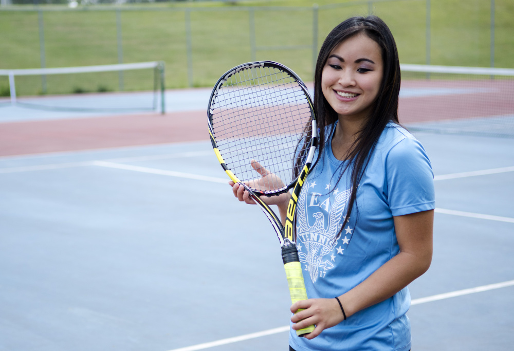 Erskine's Ellie Hodgkin is the Kennebec Journal Girls Tennis Player of the Year.