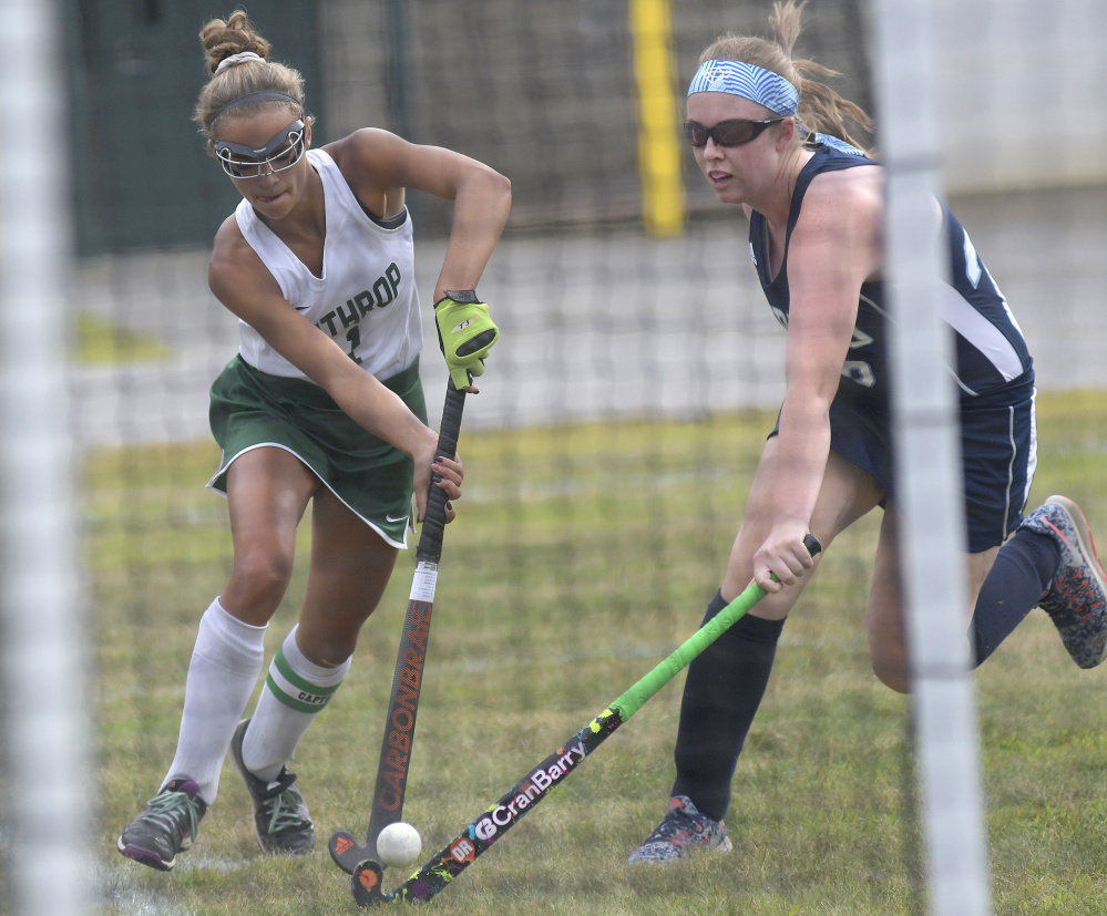 Winthrop's Kinli DiBiasi, left, has scored 10 goals in the team's first five games.